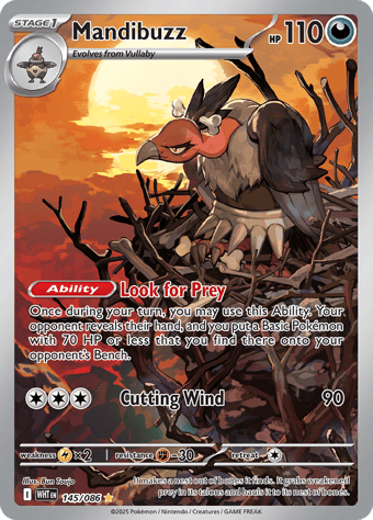 Mandibuzz White Flare Pokemon Card