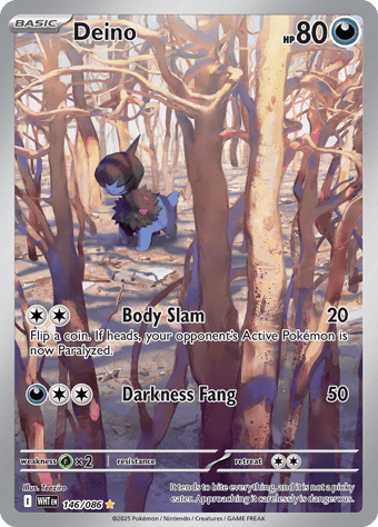 Deino White Flare Pokemon Card