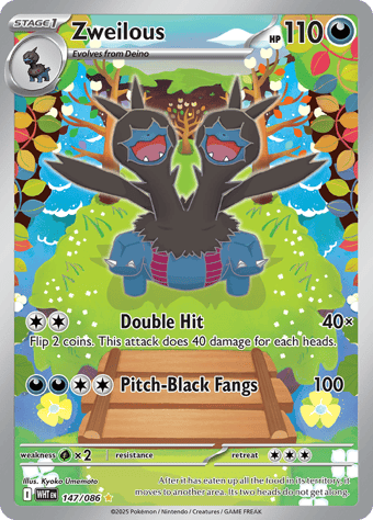 Zweilous White Flare Pokemon Card