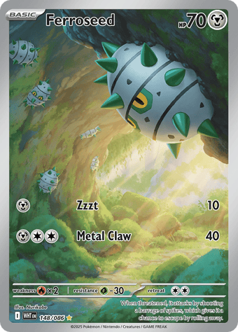 Ferroseed White Flare Pokemon Card
