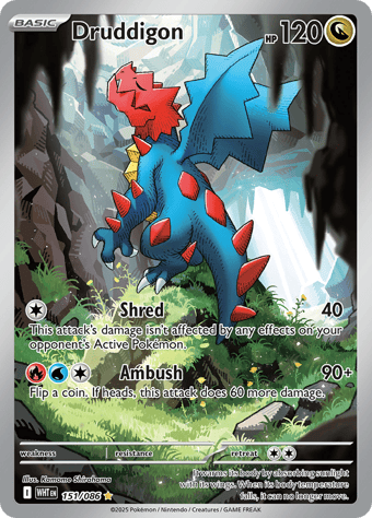 Druddigon White Flare Pokemon Card