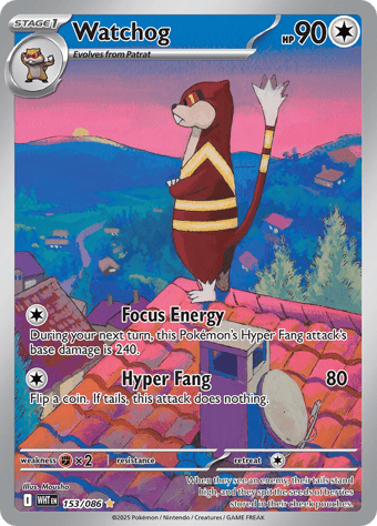 Watchog White Flare Pokemon Card