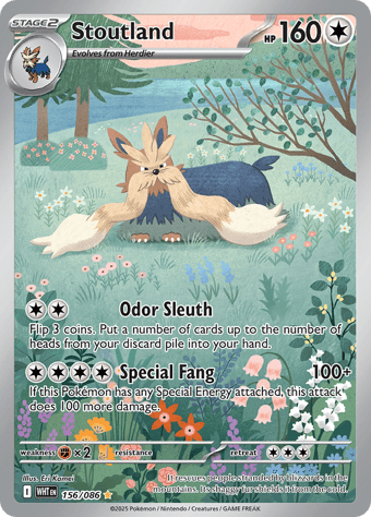 Stoutland White Flare Pokemon Card
