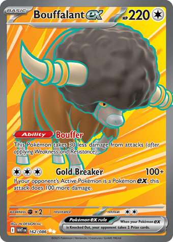 Bouffalantex White Flare Pokemon Card