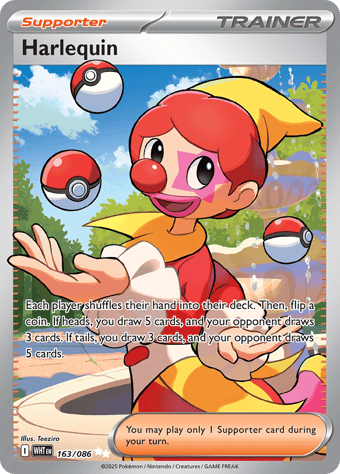 Harlequin White Flare Pokemon Card