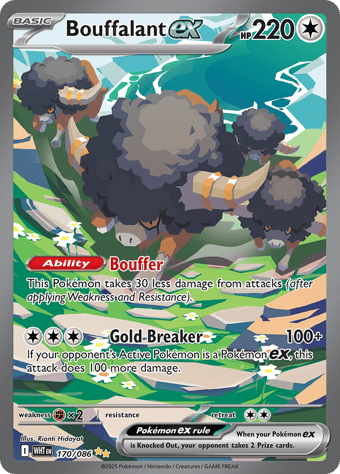 Bouffalant EX White Flare Pokemon Card