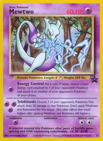 Mewtwo Wizards Black Star Promos Pokemon Card