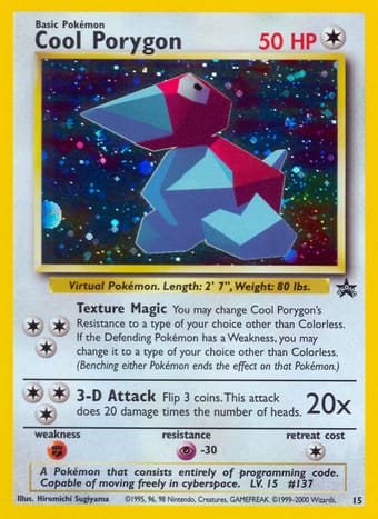Cool Porygon Wizards Black Star Promos Pokemon Card