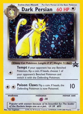 Dark Persian Wizards Black Star Promos Pokemon Card