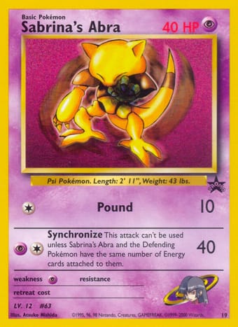 Sabrina's Abra Wizards Black Star Promos Pokemon Card