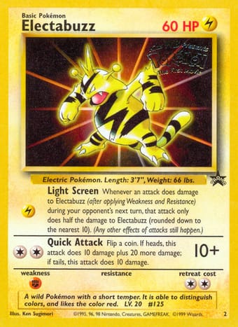 Electabuzz Wizards Black Star Promos Pokemon Card