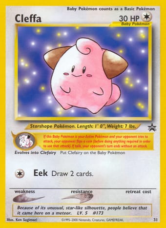 Cleffa Wizards Black Star Promos Pokemon Card