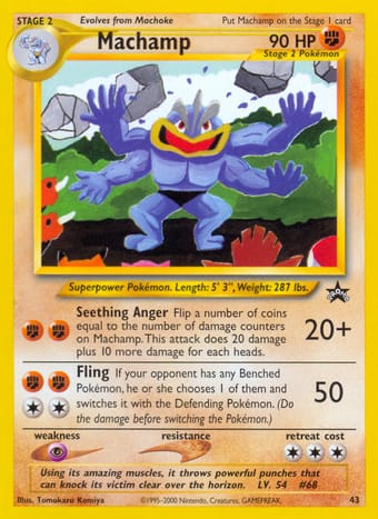 Machamp Wizards Black Star Promos Pokemon Card