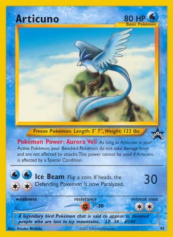 Articuno Wizards Black Star Promos Pokemon Card