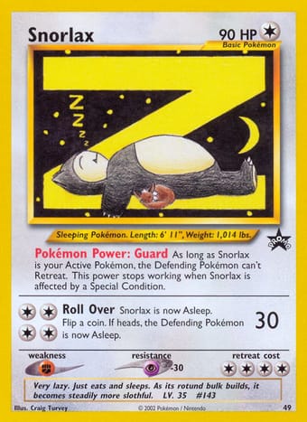 Snorlax Wizards Black Star Promos Pokemon Card