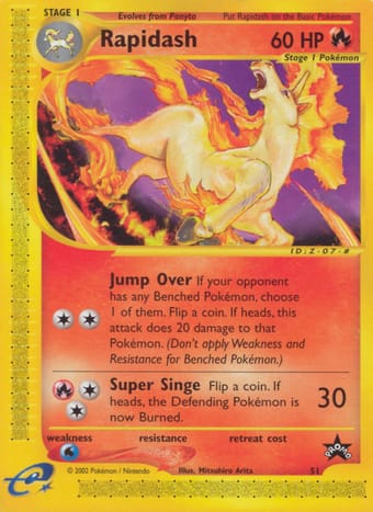 Rapidash Wizards Black Star Promos Pokemon Card
