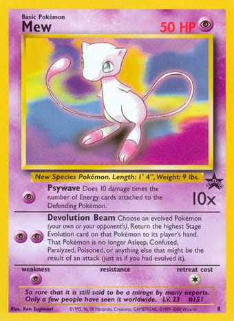 Mew Wizards Black Star Promos Pokemon Card