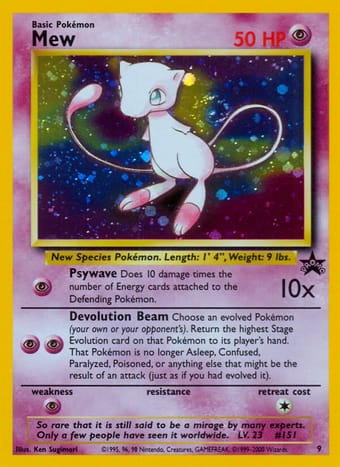 Mew Wizards Black Star Promos Pokemon Card