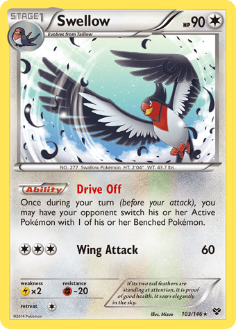 Swellow XY Pokemon Card