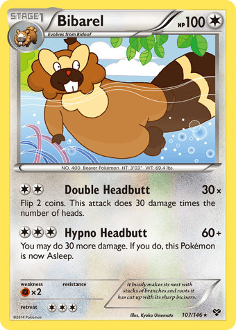 Bibarel XY Pokemon Card