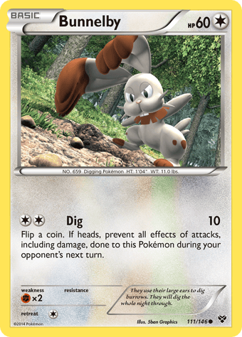 Bunnelby XY Pokemon Card