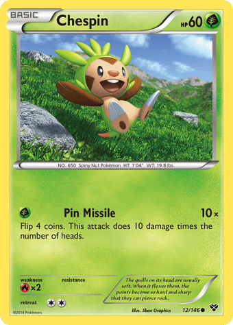 Chespin XY Pokemon Card