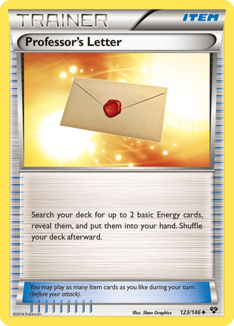 Professor's Letter XY Pokemon Card