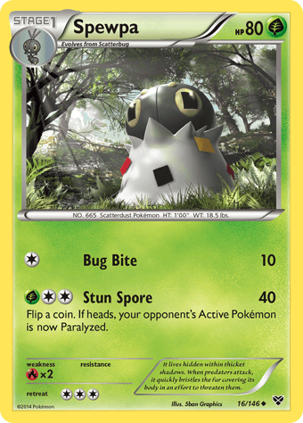 Spewpa XY Pokemon Card