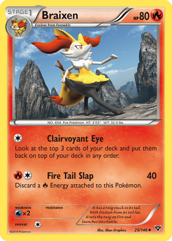 Braixen XY Pokemon Card