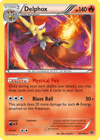 Delphox XY Pokemon Card