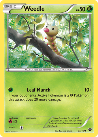 Weedle XY Pokemon Card