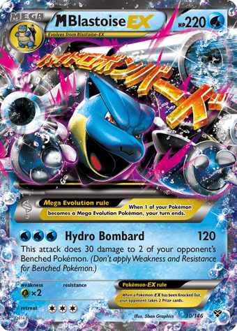 M Blastoise-EX XY Pokemon Card
