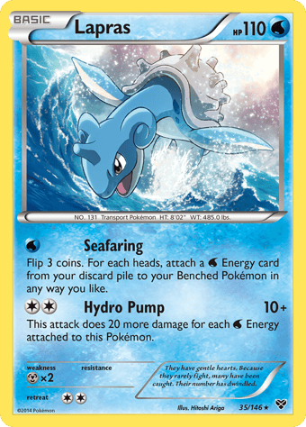 Lapras XY Pokemon Card