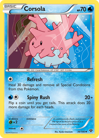 Corsola XY Pokemon Card