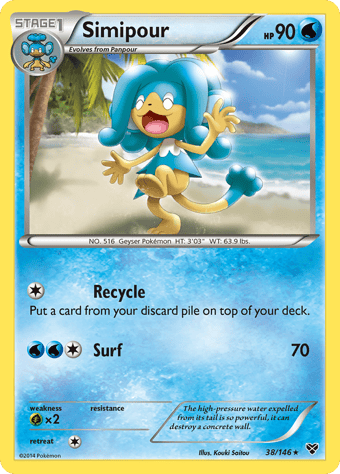 Simipour XY Pokemon Card
