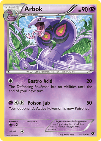 Arbok XY Pokemon Card