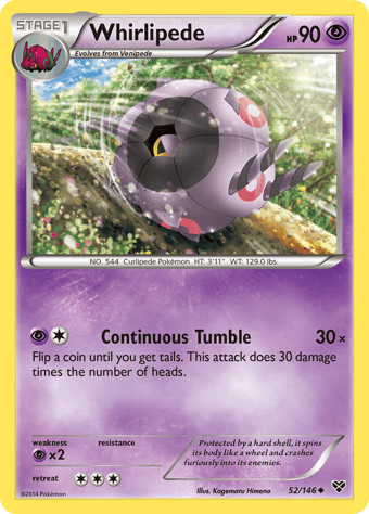 Whirlipede XY Pokemon Card