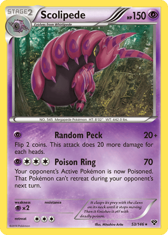 Scolipede XY Pokemon Card
