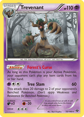 Trevenant XY Pokemon Card