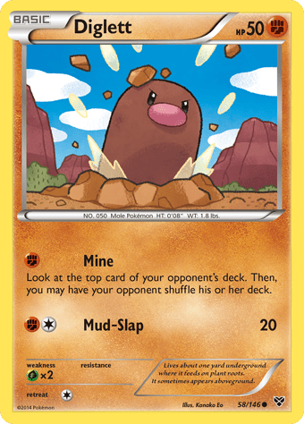 Diglett XY Pokemon Card