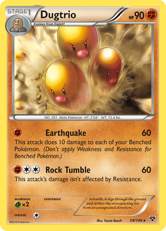Dugtrio XY Pokemon Card