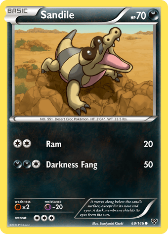 Sandile XY Pokemon Card