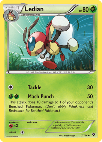 Ledian XY Pokemon Card