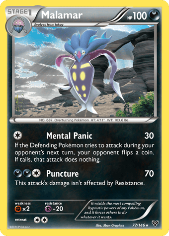 Malamar XY Pokemon Card