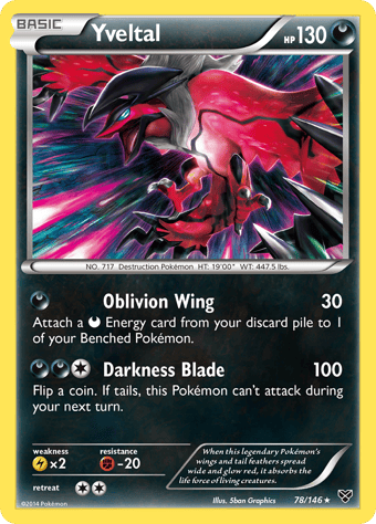 Yveltal XY Pokemon Card