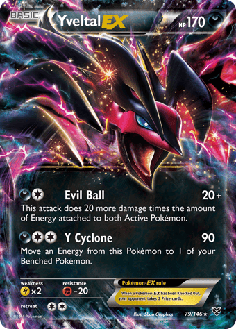 Yveltal-EX XY Pokemon Card