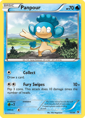Panpour Kalos Starter Set Pokemon Card
