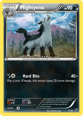 Mightyena Kalos Starter Set Pokemon Card
