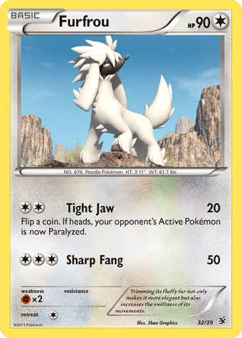 Furfrou Kalos Starter Set Pokemon Card