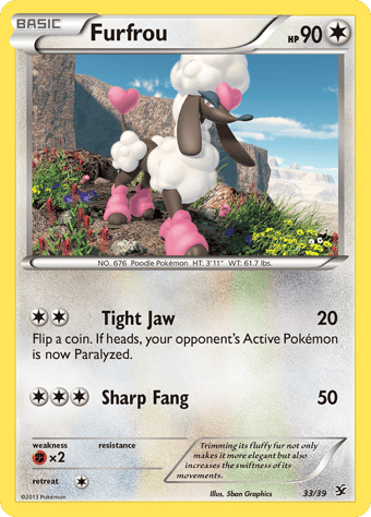 Furfrou Kalos Starter Set Pokemon Card